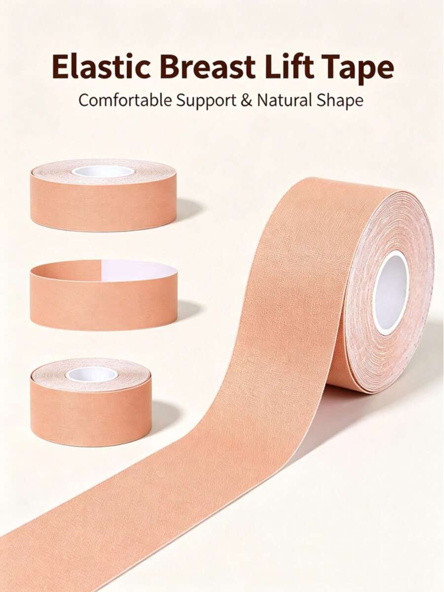 1 Roll Invisible Elastic Breast Pads, Breast Shaping & Lifting Tape, Seamless Self-Adhesive Sports Breast Binder - One Size Fits All - View 1