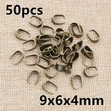 50pcs Small Pendant Clips Pinch Bail Clasps Buckle Charm Necklace Hook Connector For DIY Jewelry Making Cameo Tray - U Shape - View 10