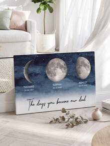 1pc Custom Text Dad We Love You To The Moon And Back,Custom Birth Moon 2026, Father's Day Gift For Dad, Best Dad Gift - Multicolor - View 5