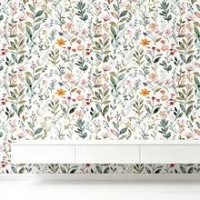 1 Roll Self‑Adhesive Colorful Small Flower Wallpaper, PVC 17.32 In * 39.3/118.1/196.8 In, Easy‑To‑Clean Waterproof Film For Bedroom, Living Room Home Decoration And Rental Furniture Renovation - Color - View 5