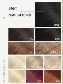 DNE HAIR 4Pcs Straight Clip In Human Hair Extensions 8 Clips Double Weft Invisible Design NC# Natural Black Real Human Hair 12-18 Inch Long Lasting & Anti-Shedding,Soft Thick Texture, Suitable For Full Head Wear, Daily Wear, Holiday Cosplay&Seasonal Matching - Natural Black - View 9