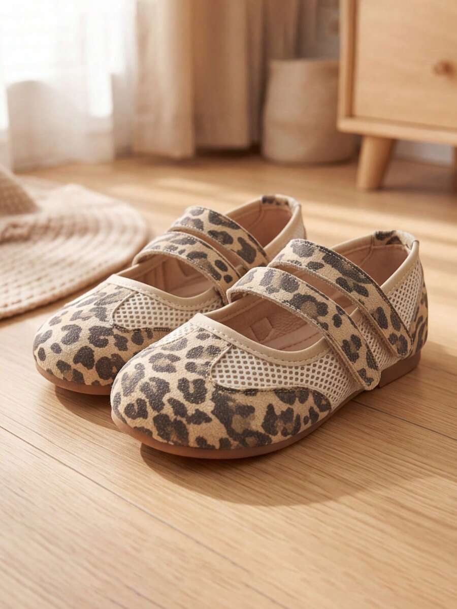 Girls Flats Mary Jane With Mesh Bow For 3~12 Years Old Ideal For School Party Sweet Girly Style - Beige - View 1