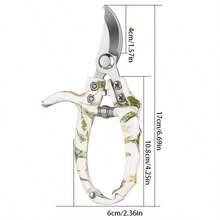 2 Pruning Shears - Convenient For Harvesting Fruits (Such As Grapes, Other Fruits), Cutting Vegetables, And Used For Flower Pruning In Gardening (Curved Handle Pruning Shears). - 2 Pcs - View 6