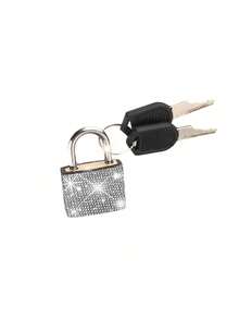 Shiny Crystal Mini Padlock With 2 Keys, Portable Rhinestone Lock, Suitable For Suitcases, Jewelry Boxes, Women's Bags, Wallets, Backpacks, Storage Lockers, Holiday Gifts, Travel, Vacation And Cruise Essential Accessories - Multicolor - View 14