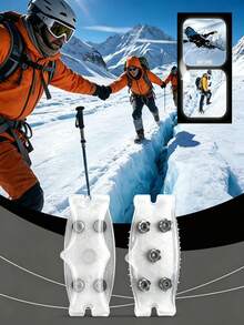 1 Pair Silicone Ice Cleats, Non-Slip Shoe Toe Grips, Suitable For Winter Snow Outdoor Activities - Multicolor - View 7