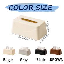Cream Style Minimalist Tissue Box, Nordic Living Room Coffee Table Desktop Storage Box, High Aesthetic Large Opening Moisture-Proof Dust-Proof, Multi-Functional Luxury Home Decor Ornament, New Female Aesthetic Home Essential - View 11