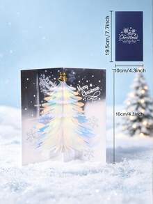 3D Christmas Greeting Card, Pop-Up Christmas Tree Card, Creative Christmas Gift, Student Gift For Christmas Activity, - A - View 3