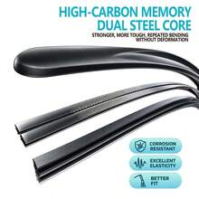 1pc 11-Layer Rubber Blade Soft Bone Wiper, 14-26 Inch Multiple Sizes Available, Car Front Windshield Wiper, Flexible Fit Without Jumping, Clean & Clear Water Removal, Reduces Residual Water Marks, Suitable For Various Car Models - Black - View 3