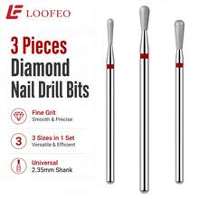 3pcs Diamond Nail Drill Bits, For Cuticle Cleaning, Dead Skin Removal, Nail And Foot Care Electric Drill Accessories - Multicolor - View 2