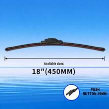 1 buah Bilah Wiper Kaca Depan Mobil, Wiper Tulang Lunak Dua Lapis, Pilihan 14-26 Inci, Wiper Kaca Depan, Pas Fleksibel, Pembersihan Kaca Cepat Saat Cuaca Hujan - hitam - View 15