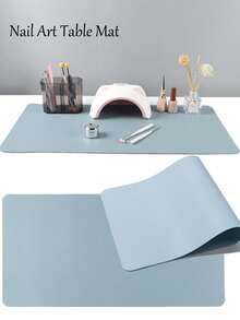 Grey Nail Art Table Mat, Waterproof Foldable, Nail Art Hand Rest Pad - Grey - View 1
