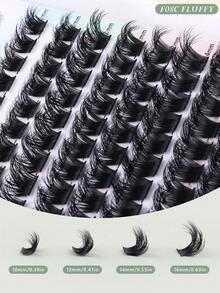 D-Curl Lash Clusters, Single Fluffy Lashes, 12 Rows Mixed Length 10-16mm Lash Extensions, Soft Natural Voluminous False Lashes, DIY Lash Extension At Home, Lash Clusters, Single Lashes - D - View 19