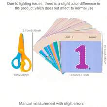 1 Set Animal Theme Paper Cutting Cards, Develop Hand-Eye Coordination, Focus On English Language Enlightenment, Parent-Child Interactive Educational Material - Multicolor - View 4