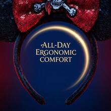 1pc Disney Minnie Ear Headband, Black Sequin Material With Red Bow Decor, Skull And Crossbones Pattern On Top. Designed For Pirate Adventure Theme Park, Perfect For Women To Express Pirate Style And Adventurous Spirit - Multicolor - View 4