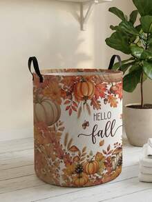 1 قطعة سلة تخزين، سلة غسيل، سلة غسيل، دلو تخزين، تصميم مطبوع بهالوين، سلة تخزين متعددة الأغراض قابلة للطي مع مقابض، مناسبة لتخزين الملابس والمجوهرات والألعاب وغيرها يوميًا - متعدد الألوان - مشاهدة 13