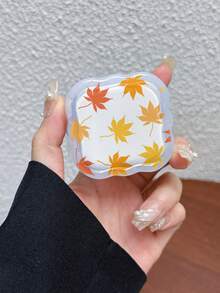 Set 3 Potong Pelindung Kabel Data dan Pengisi Daya Motif Daun Maple Bergelombang, Kompatibel dengan Pengisi Daya Apple Standar Inggris 20W, Penutup Transparan Anti Pecah, Melindungi Ponsel, Pengisi Daya 3 Pin, Pelindung Kabel - MultiWarna - View 5