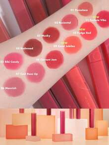 Rom&nd Romand BLUR FUDGE TINT 10 FUDGE RED 絲絨霧面唇釉，輕盈奶油質地，易上妝易暈染，持久高顯色，滋潤不乾澀，K-Beauty 韓系彩妝，Olive Young，禮物，5.0g/0.18oz - 10 FUDGE 紅色 - 查看 8