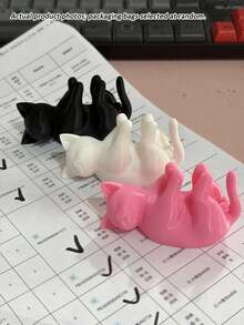 3D Printed Cat Figurine, Cute, Modern Abstract Geometric Style. It's An Ideal Gift For Cat Lovers, Perfect For Decorating Computer Desk, Bedroom - Multicolor - View 10