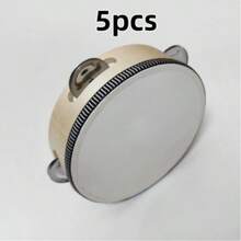 4/6/8/10 Inch Hand Drum With Metal Jingle Bells, Handheld Percussion Instrument For Church, KTV, Dance, Wedding Party, Live Performance, Music Education, Classroom Activity, Festival Celebration, Multi-Functional Music Tool, Music Gift - Apricot - View 7