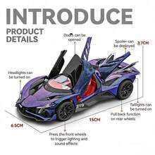 Apollo Sun God Luxury Sports Car Racing Simulation Children's Toy Car Model Boys Ornament - Multicolor - View 9
