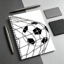 1pc A5 Spiral Notebook, Dynamic Soccer Splash Art Cover, Black Spiral 23-Hole Binding, 50 Sheets 100 Pages, Classroom Notes, Office Meeting Records, Portable Diary Notebook, Suitable For Professionals And Students - A5 lined - View 15