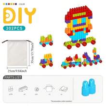 Children's Educational Stacking Building Block Toy – Educational Construction Toy, DIY Building Block Gift Set – For Holiday Gifts: Halloween, Thanksgiving, Christmas, Birthdays, And Festive Celebrations (Colors Random) - Multicolor - View 7