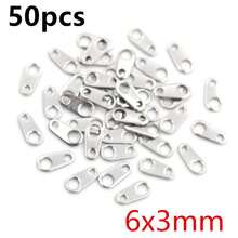 50pcs Stainless Steel Small Charms Pendants For Extension Tail Chains Pendant DIY Jewelry Making Findings Accessories Necklace Bracelet - Steel - View 8