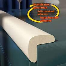 1 Roll, Home Use L-Shaped Anti-Collision Strip High Density Cushioning Foam Table Corner Wall Corner Self-Adhesive Safety Protection Strip (2m/Roll) - Multicolor - View 3