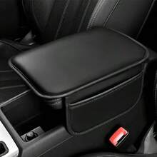 Car Armrest Box Heightening Pad With Side Storage Pocket, Cushion With Storage Pockets, Designed For Car Interior, All Season Universal, Suitable For Sedan/SUV/MPV/RV/Truck Car Interior Accessories, One Piece Universal Breathable PU Leather Material Car Armrest Box Pad With Dual Storage Bags, Suitable For Various Car Interior Accessories Versatile Accessory - Multicolor - View 10