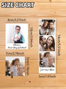 Custom Photo Fridge Magnets, Personalized -Style Fridge Magnets, Customize Your Photos And Text, Unique Custom Commemorative Gifts, Suitable For Birthdays, Anniversaries, Christmas, Valentine's Day And Other Occasions, Travel Souvenirs. - Multicolor - View 3