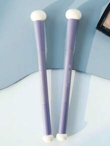 GUOXIAONIU 1Pc Bunny Dual‑Ended Mushroom Sponge Concealer Brush, Round Tip Blush Makeup Brush For Tear Troughs, Dark Circles & Acne Marks, Detail Cosmetic Tool - Violet Purple - View 2