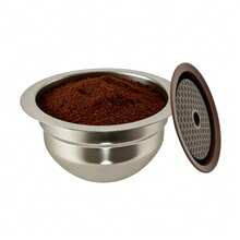 Silver 304 Stainless Steel Coffee Capsule Unit, Reusable Pod With Silicone Seal For Vertuo Pop Next Plus Coffee Machine Use - View 6