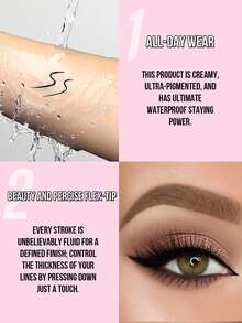 Misslyn Attractive Eyeliner & Mascara Set,2 Pcs,BOSS BABE! Boom Black Boom Eyeliner, Waterproof Liquid Ink Eyeliner,  Ultra-Pigmented & Waterproof, Creates Bold & Defined Lines - #50+#01 - View 3