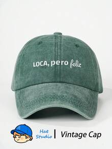 1pc Distressed Embroidered Washed Baseball Cap, Classic Casual Vintage Style, Soft Sweatband, Adjustable Size, Sun Protection Design, Versatile Retro Dad Hat, Suitable For Outdoor Sports, Daily Wear, Gatherings And Vacations, Perfect Gift For Family And Friends - Baseball Cap - View 8