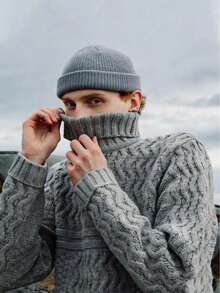 Men's Knitted Hat, Winter Warm Hat, Bucket Hat, Soft And Elastic, Suitable For Daily Wear, Suitable For Autumn. - Multicolor - View 5