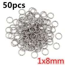50pcs Stainless Steel 1/1.2mm Thick 6-14mm Twist Open Jump Rings For DIY Jewelry Making Findings For Earrings Necklace - Steel - View 10