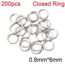 200pcs Stainless Steel Open Jump Rings Split Rings Findings Connectors For DIY Jewelry Necklace Bracelet Making Supplies Accessories - Closed-mouth Ring - View 12