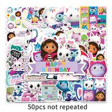 50pcs Gabi Dollhouse Graffiti Cross Border Cartoon Animation DIY Notebook Luggage Stickers Waterproof - Multicolor - View 9