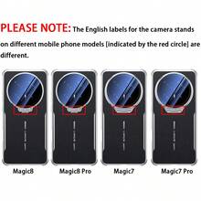 keshengtai Electroplated Frame PU Leather Phone Case, Lens Stand, Hard PC Back Plate Protective Phone Cover Suitable For Honor Magic 7, Magic 7 Pro, Magic 8, Magic 8 Pro - Black - View 3