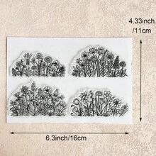 Clear Silicone Stamp, Flower & Animal Plant Pattern For DIY Scrapbooking Card Making Journaling Paper Craft Decor - Floral - View 18