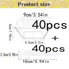 Wavy Square Snack Dish, Transparent And Refreshing Texture, Comes With Matching Small Spoon, Suitable For Serving Fruits, Mousse Pudding, Cold Appetizers And Desserts, Perfect For Cold Buffet, Tea Break Party, Family Gathering Platter, Unique And Elegant Design, Easily Elevate Table Display Style, Create Exquisite Food Presentation Effect. - Transparent - View 12