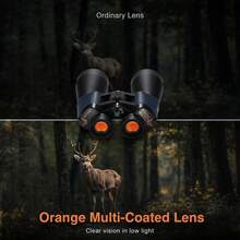 1pc 25X60 High Magnification Large Aperture Binoculars With Built-In Azimuth Compass, Classic Porro Prism Structure, Large Objective Lens Design, Sufficient Light Intake And Wide Field Of View, Suitable For Outdoor Adventure Enthusiasts, Bird Watchers, Sports Event Spectators, Mountain Climbing Explorers, Bird Watching, Sports Events Viewing - Multicolor - View 4