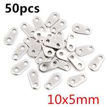 50pcs Stainless Steel Small Charms Pendants For Extension Tail Chains Pendant DIY Jewelry Making Findings Accessories Necklace Bracelet - Steel - View 14