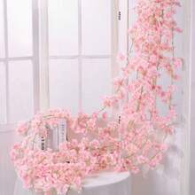 6 Buah Rangkaian Bunga Sakura Buatan Sepanjang 5,9 kaki, untuk Dekorasi Musim Semi di Rumah, Kamar, Pernikahan, dan Pesta - MultiWarna - View 12