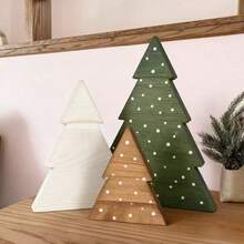 Dekorasi Natal Lintas Batas, Pohon Natal Buatan, Ornamen Dekoratif, Ornamen Pajangan Jendela Meja Kayu Kreatif untuk Rumah - 3 buah - View 5