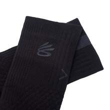 Under Armour UA Curry Series | Thickened Terry Cloth Shock-Absorbing High-Elastic Knitted Unisex Basketball Mid-Calf Professional Sports Socks - Black - View 4