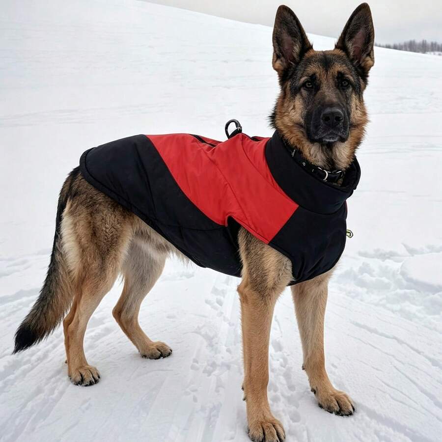 Medium Dog Warm Jacket Coat, Dog Clothing Vest, Dog High Collar Vest - Multicolor - View 1