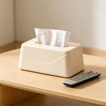 Cream Style Minimalist Tissue Box, Nordic Living Room Coffee Table Desktop Storage Box, High Aesthetic Large Opening Moisture-Proof Dust-Proof, Multi-Functional Luxury Home Decor Ornament, New Female Aesthetic Home Essential - View 7