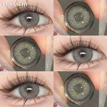FUNSACHY 1 Pair Of Series Contact Lenses, 14.5mm, Annual Use Grey Contact Lenses - -gRAY - View 2