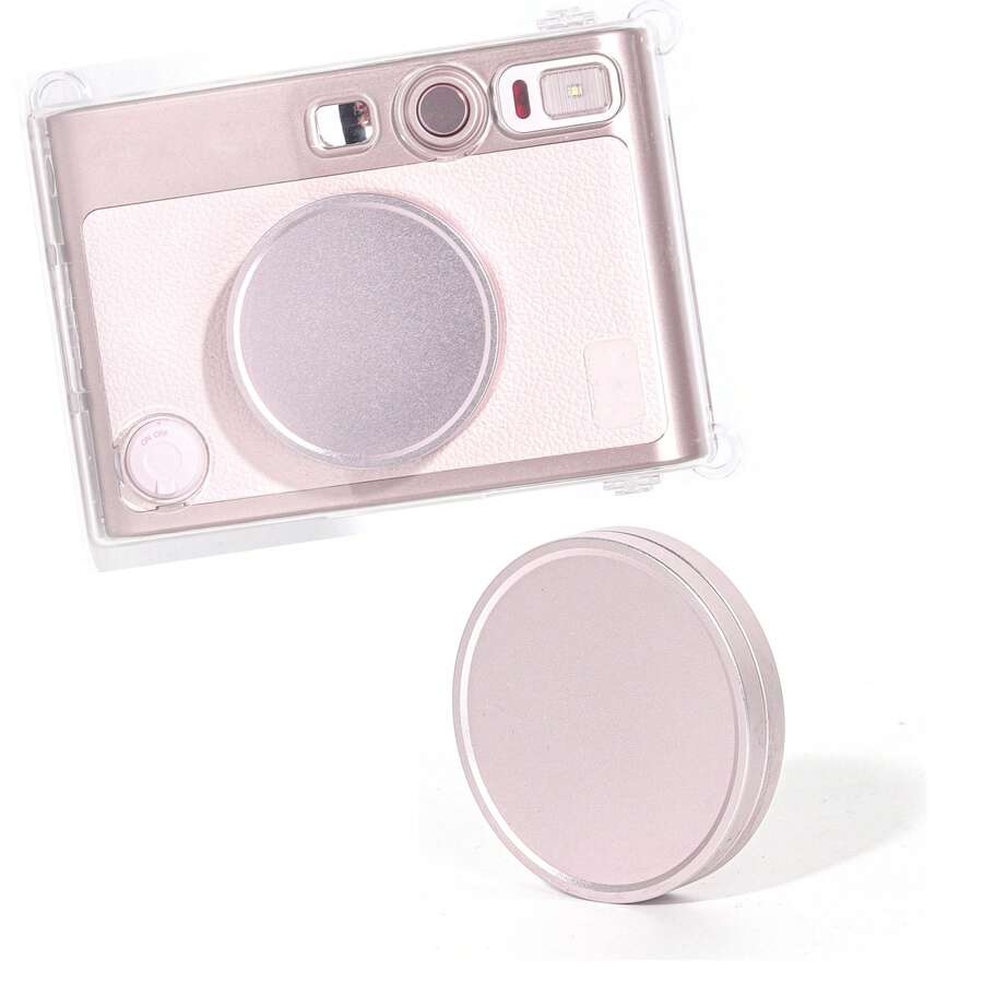 Camera Lens Protector Cap Compatible With InstaMini Camera Accessories, Aluminum Alloy Lens Cap Dustproof Waterproof Protective Cover, Protects Lens From Scratches, Easy To Install Single Lens Protector, Photography Accessory - View 1